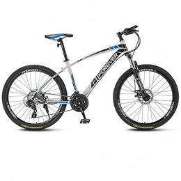 Implicitw vélo Vélo de montagne Implicitw vélo tout-terrain course à vitesse variable avec roue à rayons 26" 21 vitesses-Blanc bleu_26" 21 vitesses