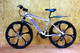 Generic vélo Vélo de montagne junior bleu 66 cm 21 vitesses cadre en acier freins à disque garçons et filles