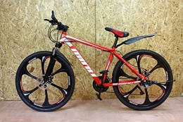 Generic Vélos de montagnes Vélo de montagne junior rouge 26'' Roue 21 vitesses Cadre en acier Freins à disque Garçons et Filles