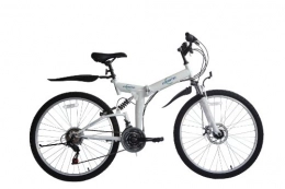 ECOSMO Vélos de montagnes Vélo de montagne pliable 26" - 26SF02W - Dérailleur Shimano à 21 vitesses - Sac de transport - Ecosmo