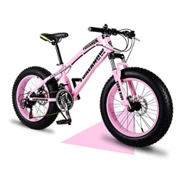 Dengjiam Vélos de montagnes Vélo De Montagne Pneus 20 / 24 / 26 Pouces Ultra Larges pour Vélos De Route Tout-Terrain Neige Adulte-Pink_24_inch