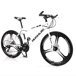 LLKK Vélos de montagnes Vélo de montagne pour adulte et adulte - VTT - 66 cm - Ravine - En acier au carbone - Amortit les chocs - Double frein à disque - Suspension avant pour W