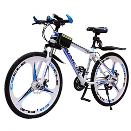 LLKK Vélos de montagnes Vélo de montagne pour adulte et jeune adulte - VTT de 66 cm - Absorbe les chocs - Suspension avant - 21 vitesses - Roue de frein à double disque - Cadre en acier carbone