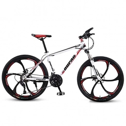 LLKK vélo Vélo de montagne pour jeunes adultes et femmes - Roues de 66 cm pour homme / femme - Double frein à disque à suspension avant - Cadre en acier carbone - 21 / 24 / 27 vitesses - Pour homme et femme