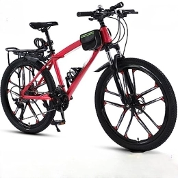 PASPRT Vélos de montagnes Vélo de route 26 pouces pour homme et femme, VTT électrique, freins à disque mécaniques avant et arrière, cadre en acier à haute teneur en carbone, facile à transporter, charge 120 kg (pink 21 speeds)