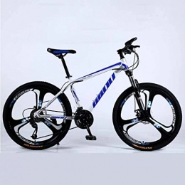 SAFT vélo Vélo de vélo de Montagne Adulte, Plage de vélo de Neige, bicyclettes Double Disque de Disque, Roues en Alliage d'aluminium de 26 Pouces, Homme à Usage général (Color : Whlte-Blue, Size : 27 speeds)