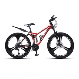 Yuxiaoo Vélos de montagnes Vélo, VTT 24 / 26", vélo tout-terrain à 27 vitesses, avec siège réglable et cadre en acier à haute teneur en carbone, pour adultes et adolescents, frein à double disque / A / 169x97cm