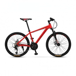Yuxiaoo Vélos de montagnes Vélo, VTT à 27 vitesses | Vélo tout-terrain, avec siège réglable et cadre en alliage d'aluminium, vélo de route pour adolescents, pour hommes ou femmes, antidérapant / rouge / 160x91cm