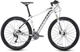 NOLOGO vélo Vélo Vélos de Montagne, 27, 5 Pouces Gros Pneu Hardtail Mountain Bike, Aluminium 27 Vitesse VTT, Femmes vélo Hommes réglable (Color : White)