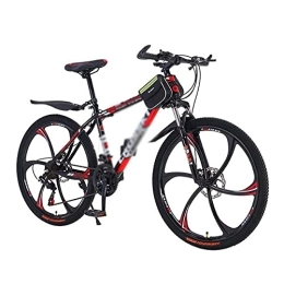 JAMCHE vélo Vélos de montagne de 26 pouces avec 21 / 24 / 27 vitesses, vélo de montagne antidérapant pour adultes pour hommes et femmes, vélo de montagne en acier à haute teneur en carbone avec freins à double disqu