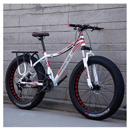 RYP Vélos de montagnes Vélos de Ville VTT Fat Tire Bike Adulte Vélos de Route Vélos Plage Motoneige de vélos Hommes Femmes BMX Suspendu (Color : Red, Size : 24in)