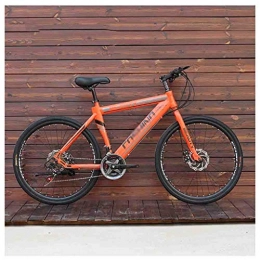RYP Vélos de montagnes Vélos de Ville VTT Les bicyclettes de Montagne Vélo VTT Homme Adulte vélo for Femmes 24 Pouces Roues réglable Double Frein à Disque BMX Suspendu (Color : Orange, Size : 24 Speed)