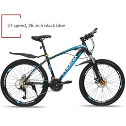 Bbhhyy vélo Vélos Tout-Terrain, Adulte VTT 26 Pouces 27 Vitesse VTT Vélo Freins À Disques Double Mountain VTT Vitesse (Color : Black Blue)
