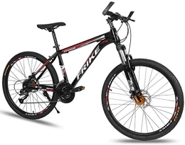 WEN Vélos de montagnes WEN VTT, Vélo de Route, Queue Dur vélo, 26 Pouces vélo, en Acier au Carbone for Adultes vélo, 21 / 24 / 27 Speed ​​Bike, Vélo coloré (Color : Black Red, Size : 21 Speed)