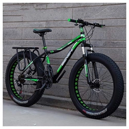 WJJ Vélos de montagnes WJJ Vélos de Ville VTT, VTT en Aluminium Fat Tire Bike Adulte Vélos de Route Vélos Plage Motoneige de vélos Hommes Femmes Vélo de Montagne Adulte (Color : Green, Size : 24in)