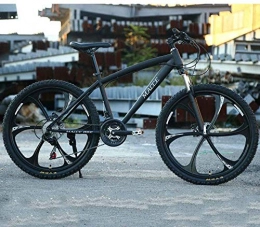 WJJH vélo WJJH Mountain Bike pour Carbon Montagne en Acier pour Homme Vélo 24 Vitesse vélo Suspension Avant de VTT - Simple Style, Noir