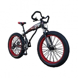 WN-PZF Bicyclette Velo VTT 24 Vitesses,vélo de Montagne de Sports de Plein air étudiant Adulte Roues élargies de 4 Pouces+système de Frein à Disque+poignée Papillon,24 inches