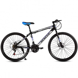 WXX Vélos de montagnes WXX 24inch Haute Carbone Mountain Bikes Steel Fat Tire Hardtail Urbaine Piste mle et Femelle vlos avec Suspension Avant Sige rglable, Black Blue, 27 Speed