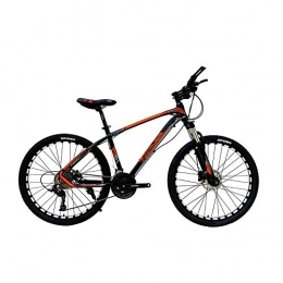 YALIXI Vélos de montagnes YALIXI VTT, vélo de Montagne Adulte, Frein à Huile en Alliage d'aluminium de Roue de 26", pédale antidérapante, équitation extérieure Adulte vélo Noir Orange 27 Vitesses