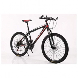 YISUNF Vélos de montagnes YISUNF Sports de Plein air Vélos de Montagne Vélos 2130 Shimano HighCarbon Cadre délais Acier Double Frein à Disque (Color : Red, Size : 24 Speed)