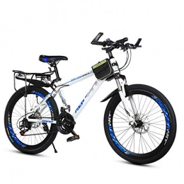 YXWJ vélo YXWJ 26 Pouces VTT Aluminium VTT vélo 21 Vitesses Double Disque de Frein Étudiant Voiture Hommes et des Femmes à Vitesse Variable Mountain Bike Unisexe (Color : Bleu)