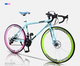 Aoyo Vélos de routes 24 vitesses 26 pouces Vélos, Vélo de route, double disque de frein, cadre en acier au carbone à haute, Route de vélos de course, et les femmes adultes hommes (Color : A)