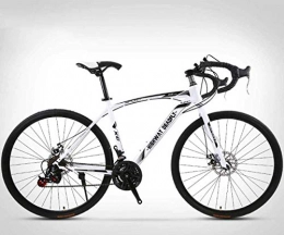 TTZY vélo 26 pouces Vélo de route, 24 vitesses Vélos, Double Frein à disque, cadre en acier au carbone à haute, Route de vélos de course, hommes et femmes adultes seulement 6-6, Blanc SHIYUE ( Color : White )