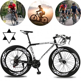 AURALLL vélo AURALLL 27-Vitesse complète Vélo Black Lightning Adulte Femme Homme Unisexe Vélo de Route de Course, vélos à Roues Double Disque de Frein, Noir