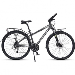 BCX vélo BCX Vélo de route 27 vitesses, vélo de route homme femme 700C, vélo de banlieue en aluminium, parfait pour la route ou le Dirt Trail Touring, gris homme, Gris pour homme
