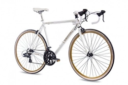 CHRISSON 'Vélo 28 " Vintage Road 2.0 avec 14 g Shimano a070 Rétro Blanc mat, 53 cm