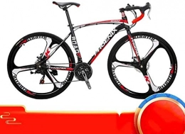 CSS vélo CSS 24 'vélo de route, frein à disque 21 / 27 vitesses vélo à vitesse variable roue en alliage d'aluminium cadre en acier au carbone 6-11, rouge, 21 vitesses