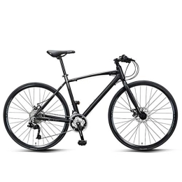 DJYD vélo DJYD 30 Vitesse Route, Adulte vélo de Banlieue, Route Aluminium léger vélo, 700 * Roues 25C, Vélo de Course avec Double Disque de Frein, Noir FDWFN (Color : Black)