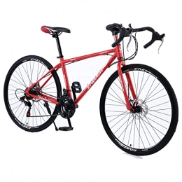 EASSEN vélo EASSEN Vélo de route à 21 vitesses 700 C, en aluminium léger, avec freins à disque mécanique, capacité de 120 kg, pour homme et femme, rouge