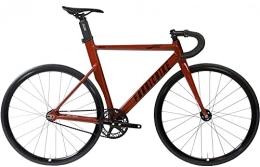 FabricBike vélo FabricBike Aero - Vélo Fixie, Fixed Gear, Single Speed, Cadre Aluminium et Fourche Carbone, Roues 28", 3 Tailles, 5 Couleurs, 7, 95 kg (Taille M) (Chocolate, L-58cm)