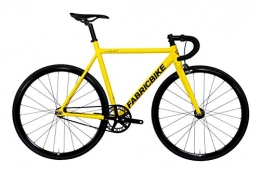 FabricBike vélo FabricBike Light Pro - Vélo Fixie, Fixed Gear, Single Speed, Cadre et Fourche Aluminium, Roues 28", 3 Tailles, 4 Couleurs, 8, 45 kg (Taille M) (Light Pro Matte Yellow, M-54cm)