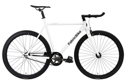 FabricBike vélo FabricBike Light - Vélo Fixie, Fixed Gear, Single Speed, Cadre et Fourche Aluminium, Roues 28", 3 Tailles, 4 Couleurs, 9, 45 kg (Taille M) (L-58cm, Light Pearl White)