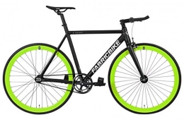 FabricBike vélo FabricBike Light - Vélo Fixie, Fixed Gear, Single Speed, Cadre et Fourche Aluminium, Roues 28", 3 Tailles, 4 Couleurs, 9, 45 kg (Taille M) (S-50cm, Light Black & Green)