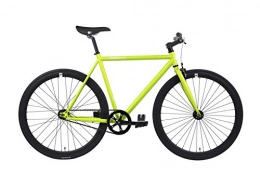 FabricBike vélo FabricBike- Vélo Fixie Vert, Fixed Gear, Single Speed, Cadre Hi-Ten Acier, 10Kg (Green & Black, L-58)