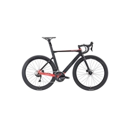 HESND vélo HESND zxc Vélos pour adultes Vélo de route en carbone Frein à disque hydraulique Vélo de route Vélo de course en fibre de carbone avec 22 vitesses (couleur : noir)