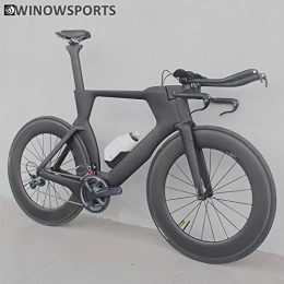 HNHM Winow Sports 700C vélo Complet TT vélo Contre-la-Montre Triathlon Cadre en Fibre de Carbone avec Groupe R8000 Ultegra et Di2 R8060-Ultegra R8000_Taille 48cm