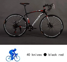 HongLianRiven Vélos de routes HongLianRiven BMX VTT, Vlo de Route, Queue Dur vlo, 26 Pouces vlo, en Acier au Carbone Adulte vlo, 21 / 24 / 27 / 30 Speed Bike 7-20 (Color : Black Red, Size : 21 Speed)