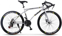 AXWT vélo HXWT Argent titane 26 pouces 24 vitesses VTT Vélos Sport Étudiant plein air Vélo Vélos de route Vélos d'exercice Semi_Rigide de montagne, cadre en acier haute teneur en carbone et les femmes des homme