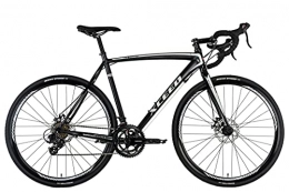 KS Cycling Vélos de routes KS Cycling Gravelbike Vélo de Course Xceed Noir et Blanc RH 54 cm Mixte-Adulte, 28 Zoll