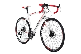 KS Cycling vélo KS Cycling Vélo de Course Euphoria Cadre en Aluminium RH 55 cm Mixte-Adulte, Blanc / Rouge, 28 Zoll