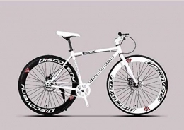 Aoyo Vélos de routes Les hommes et les femmes adultes Vélo de route, 26 pouces Vélos, double disque de frein, cadre en acier au carbone à haute, Route de vélos de course, (Color : A)