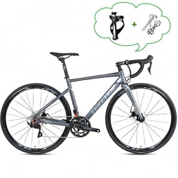 LICHUXIN vélo LICHUXIN Off-Road Bike, lumière extérieure en Alliage d'aluminium de 22 Vitesse 700C Frein à Disque Course sur Route Vélo, Can Ours 160 kg, adapté pour Hommes, Femmes, Gris, 20.4in