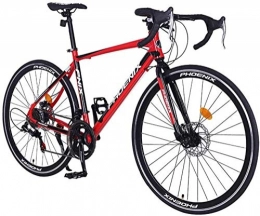 QUETAZHI vélo QUETAZHI Cross-Country Speed ​​Route 14, Cadre en Aluminium, Double Disque de vélos, Course Pneus de la 700C, Noir Rouge / Noir Blanc / Vert QU604 (Color : Black Red)