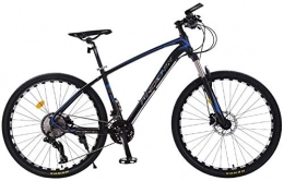 QUETAZHI vélo QUETAZHI VTT 36 Vitesse, Cadre en Aluminium, hydraulique Double Disque vélo, VTT pneus Spokes 27, 5 Pouces, Noir Vert / Bleu Noir QU604 (Color : Black Blue)