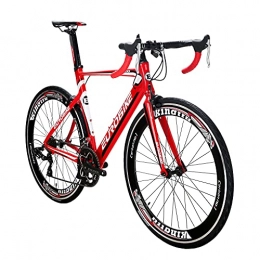 EUROBIKE vélo SD XC7000 Vélo de route léger pour adulte Cadre en aluminium 54 cm 700 C Rouge