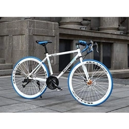  vélo SHANGYA Vitesse Variable HZZ-ZZ □□ Vélo étudiant 27 Pouces MZ-C30 Aluminium Money Load Bike Frein à Double Disque 700C 21 Vitesse □□ Supervables (Color : White Blue)